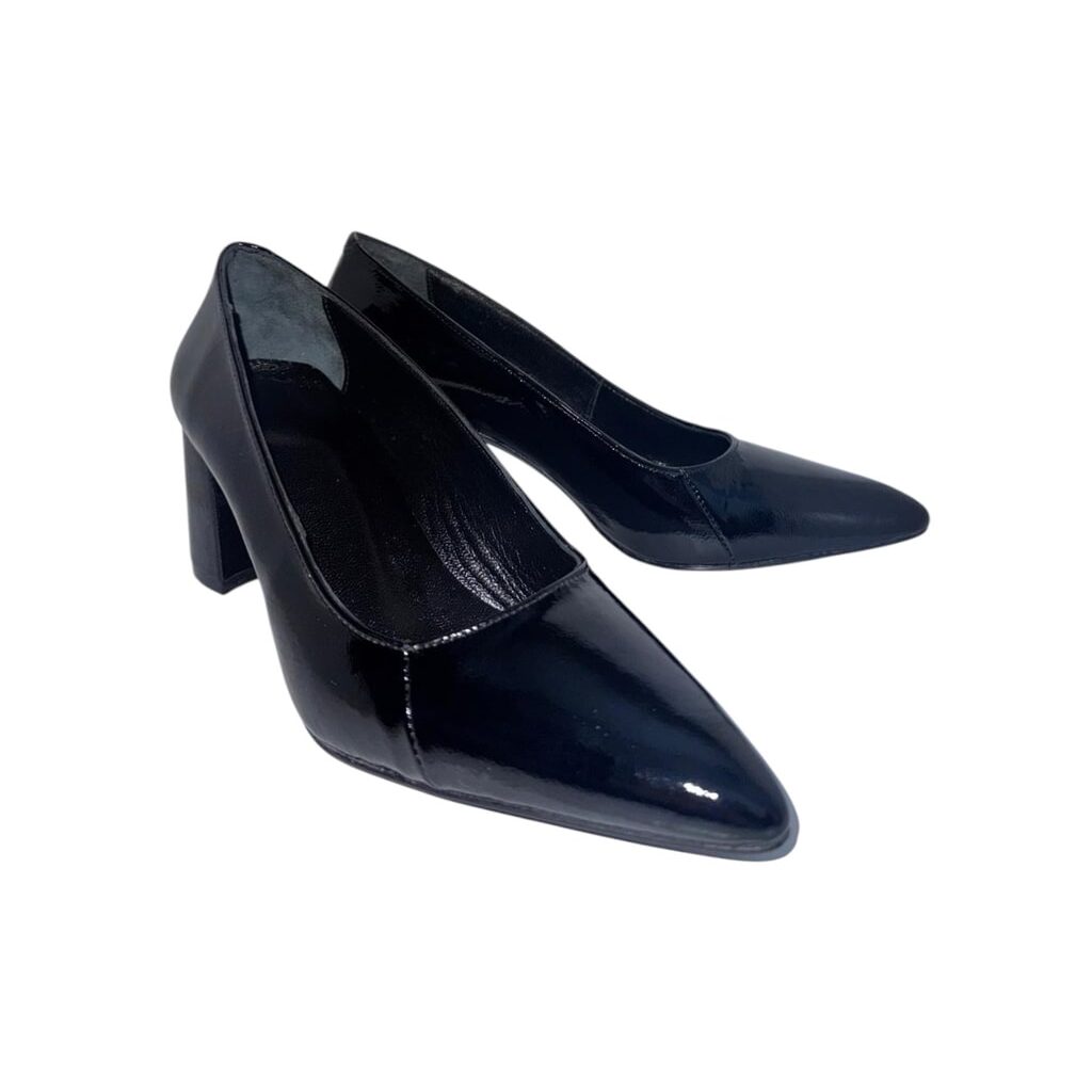 Stiletto 01 Siyah Rugan Ayakkabı - Görsel 4